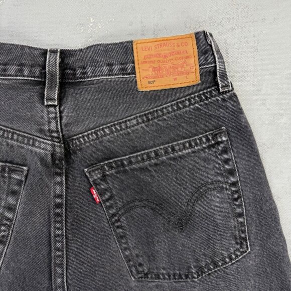 Levi's Premium 501 Faded Black Denim Jeans Women's 27 x 32 - Picture 8 of 8